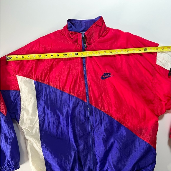 Vintage Nike Swoosh 80s 90s Full Zip Windbreaker Embroidered Logo L Unisex - Picture 11 of 16